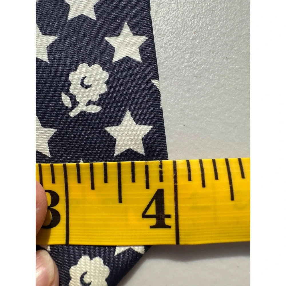 American Eagle Outfitters Mens Silk Tie Patriotic Stars Stripes Red White‎ Blue